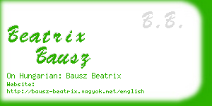 beatrix bausz business card